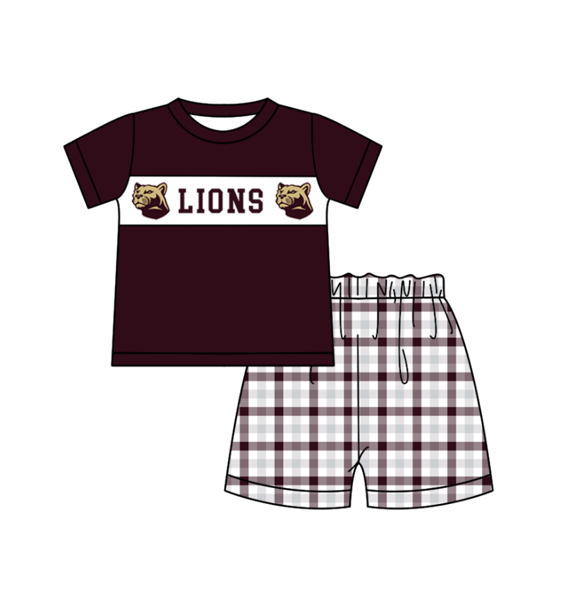 Custom team top matching shorts boy summer outfit