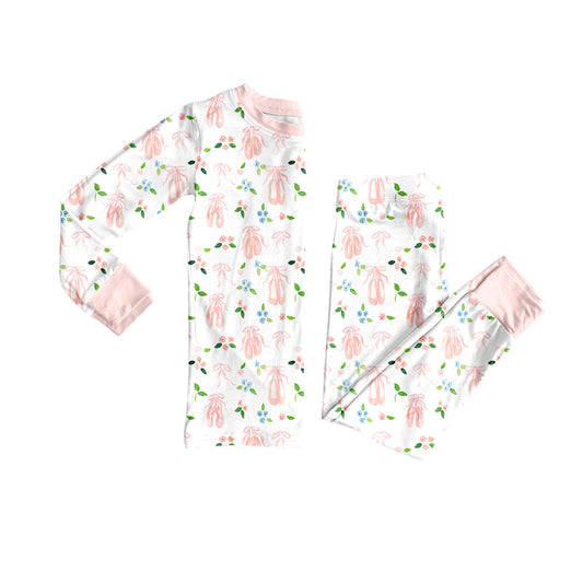 Ballet shoes design kids pajama set wholesal factory price