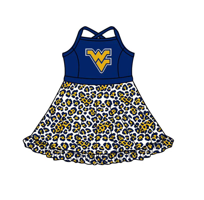 Toddle girls wholesale custom school team design yoga dress