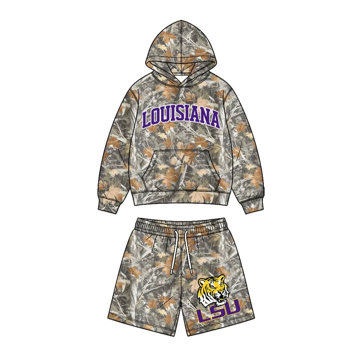Toddle kids custom louisiana team design boy long sleeve clothes wholesale price