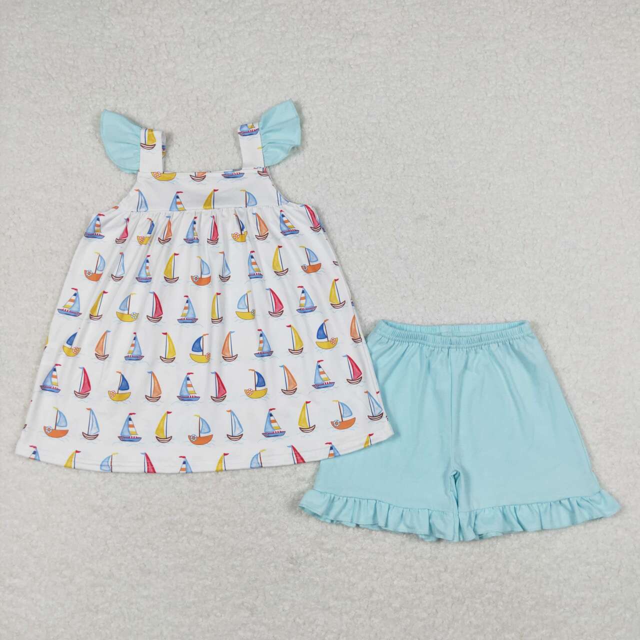 sailboat girls clothing set