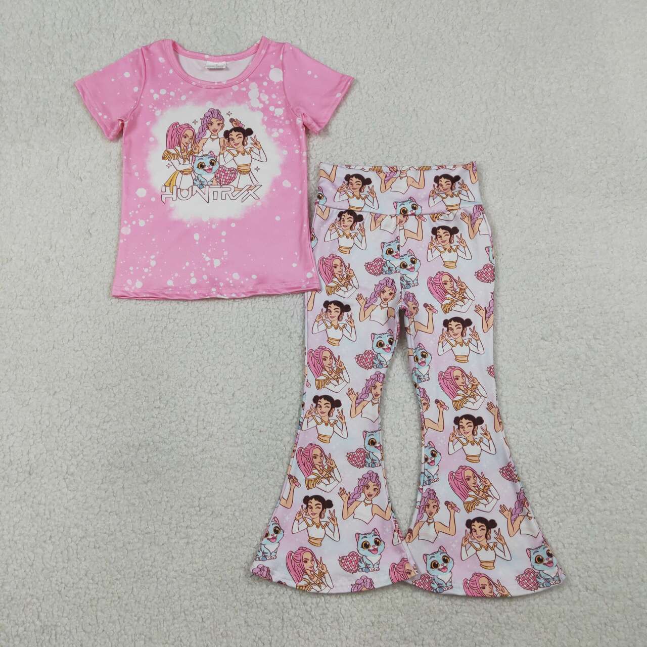 Movie design top leggings kids girls outfit