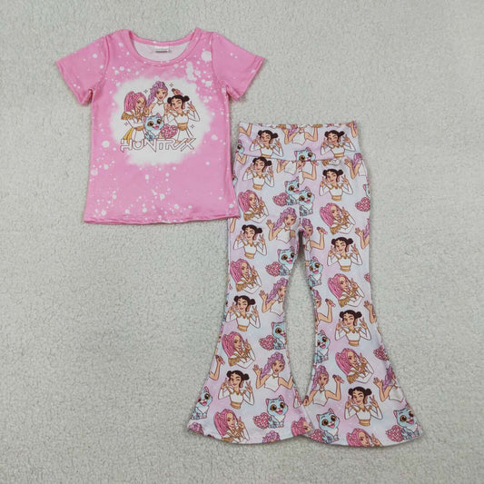 Movie design top leggings kids girls outfit
