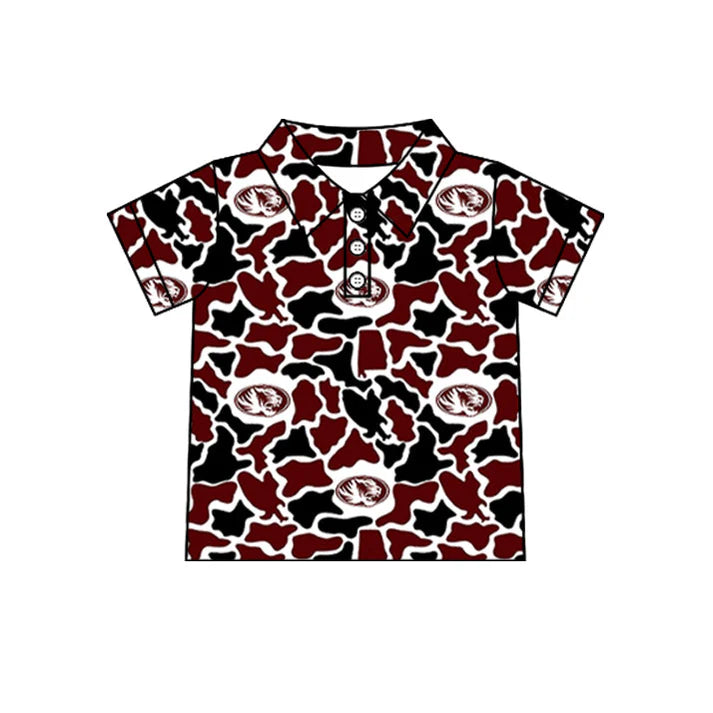 Kids baby short sleeve custom team pullover top