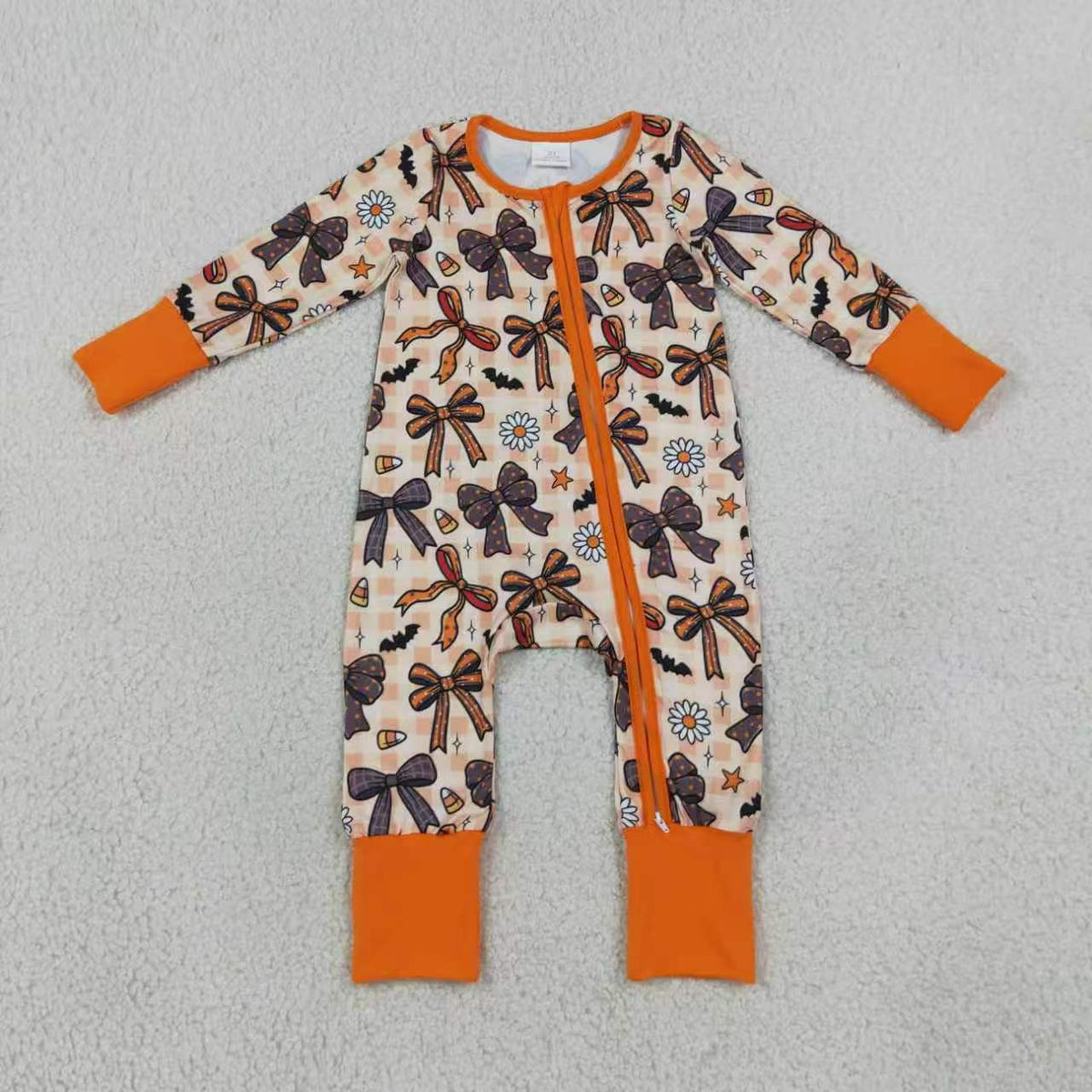 Long sleeve Halloween bow top matching pants girl wholesale factory price outfit