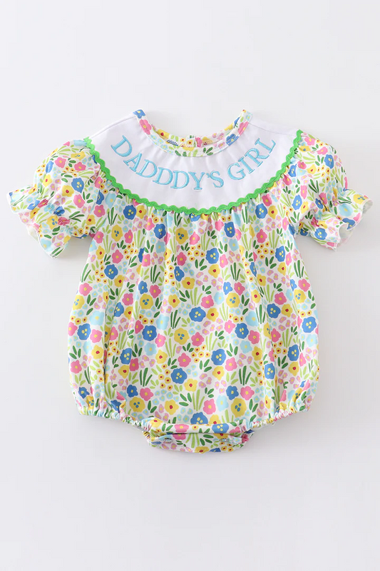 Daddys girl fathers day floral romper
