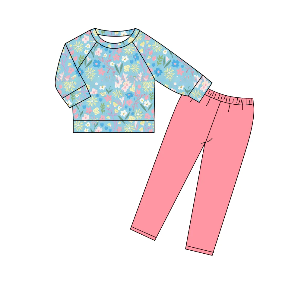 toddle girl floral shirt pink leggings outfit