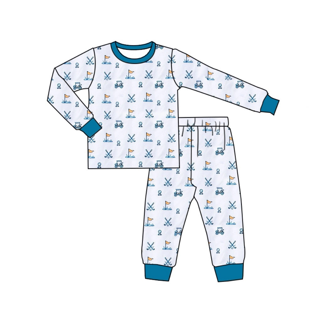 Infant baby boy golf sports game day pajama set