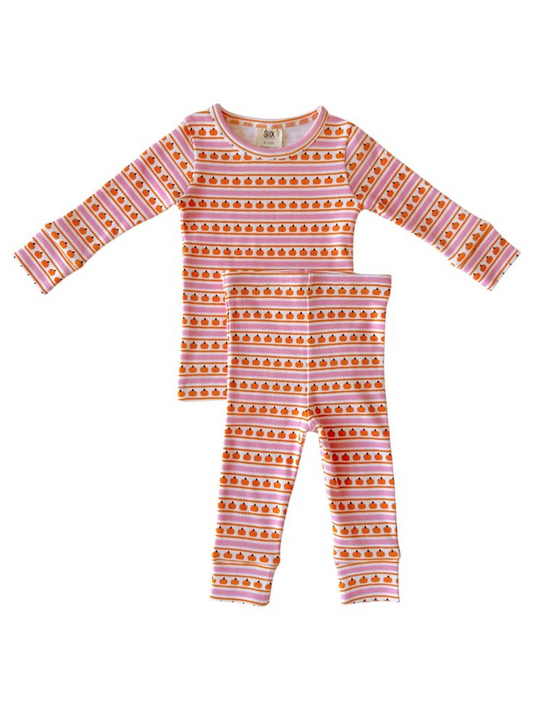 Kids baby fall pumpkins design matching outfit