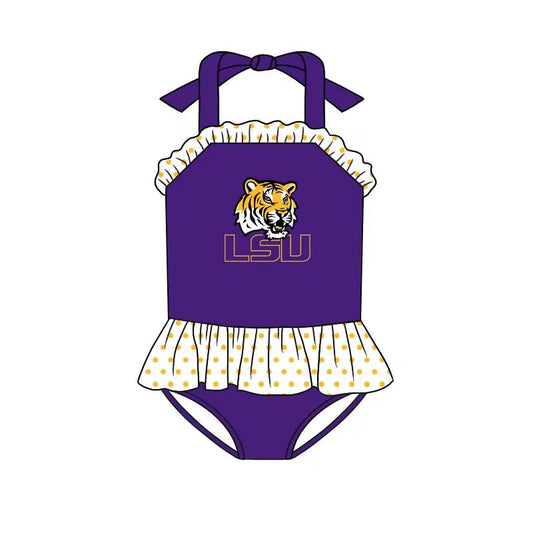 baby girls one piece lsu tiger summer bathing suit