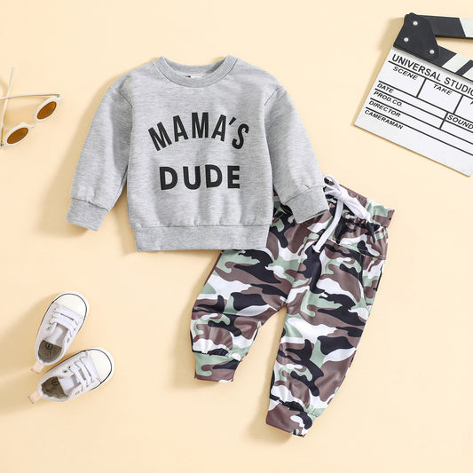 mamas dude long sleeve shirt camo pants fall clothes