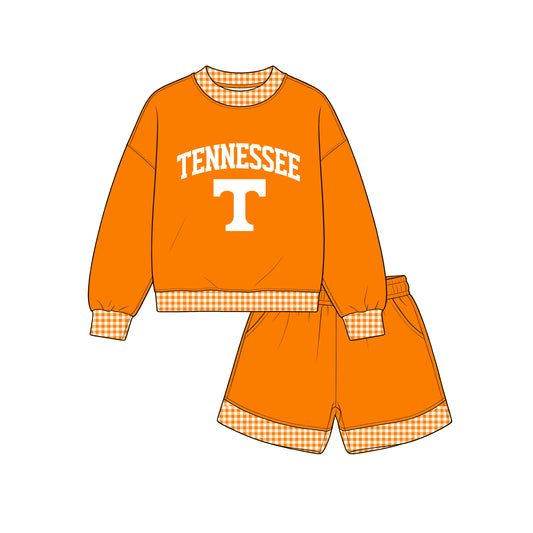 Tennessee long sleeve pullover top matching shorts girls outfit preorder