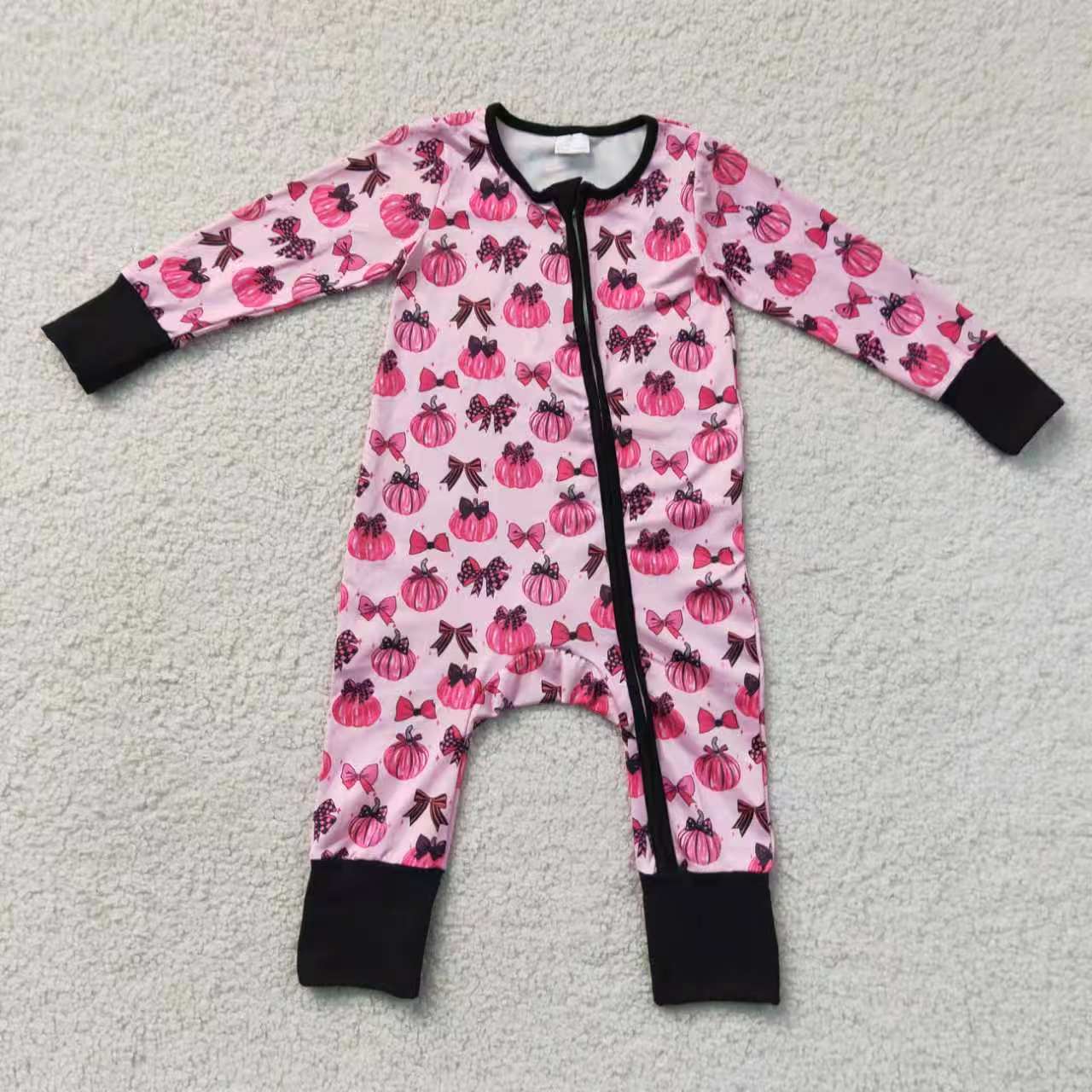 Fall pumpkin long sleeve top matching pants girls fall outfit