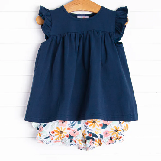 Floral design wholesale summer short set