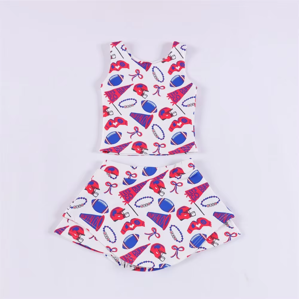 toddle girls custom team style skirt set