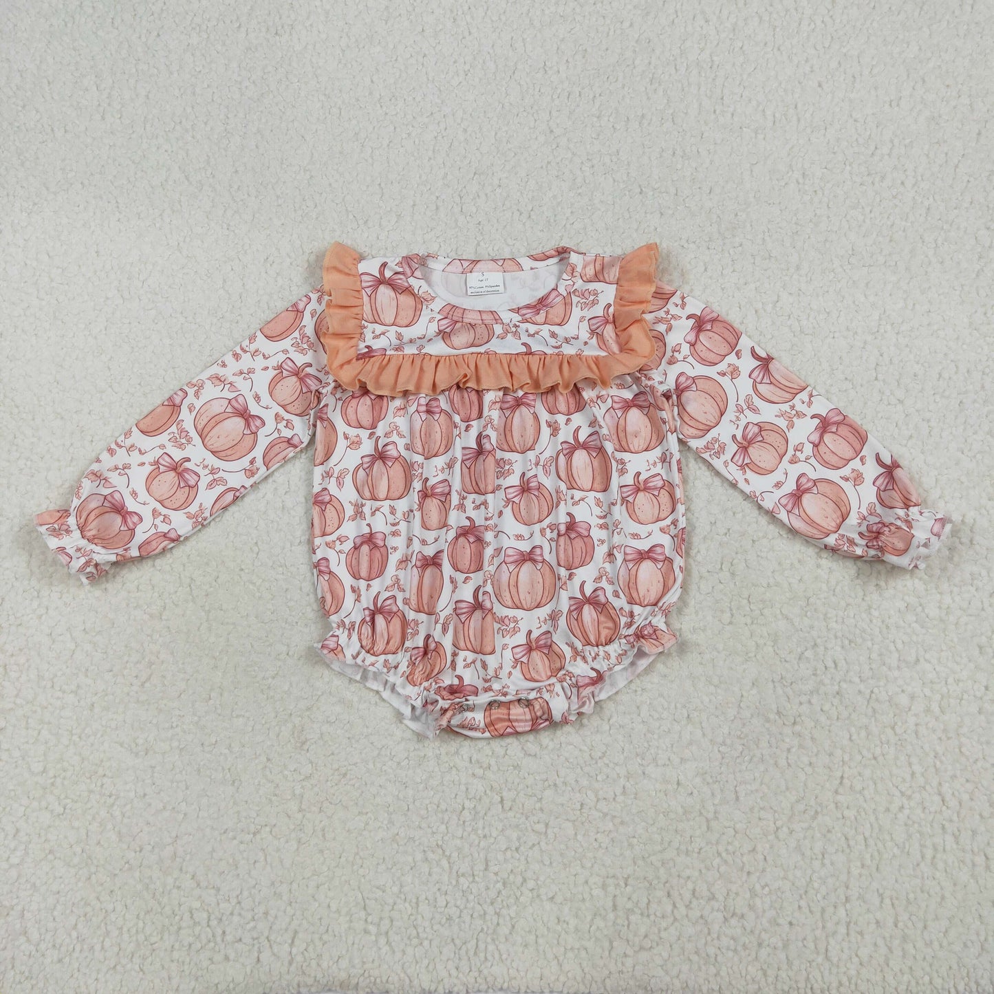 Baby girls fall pumpkin tunic top matching  pants clothes