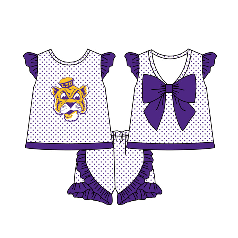 baby girl tiger team design outfit