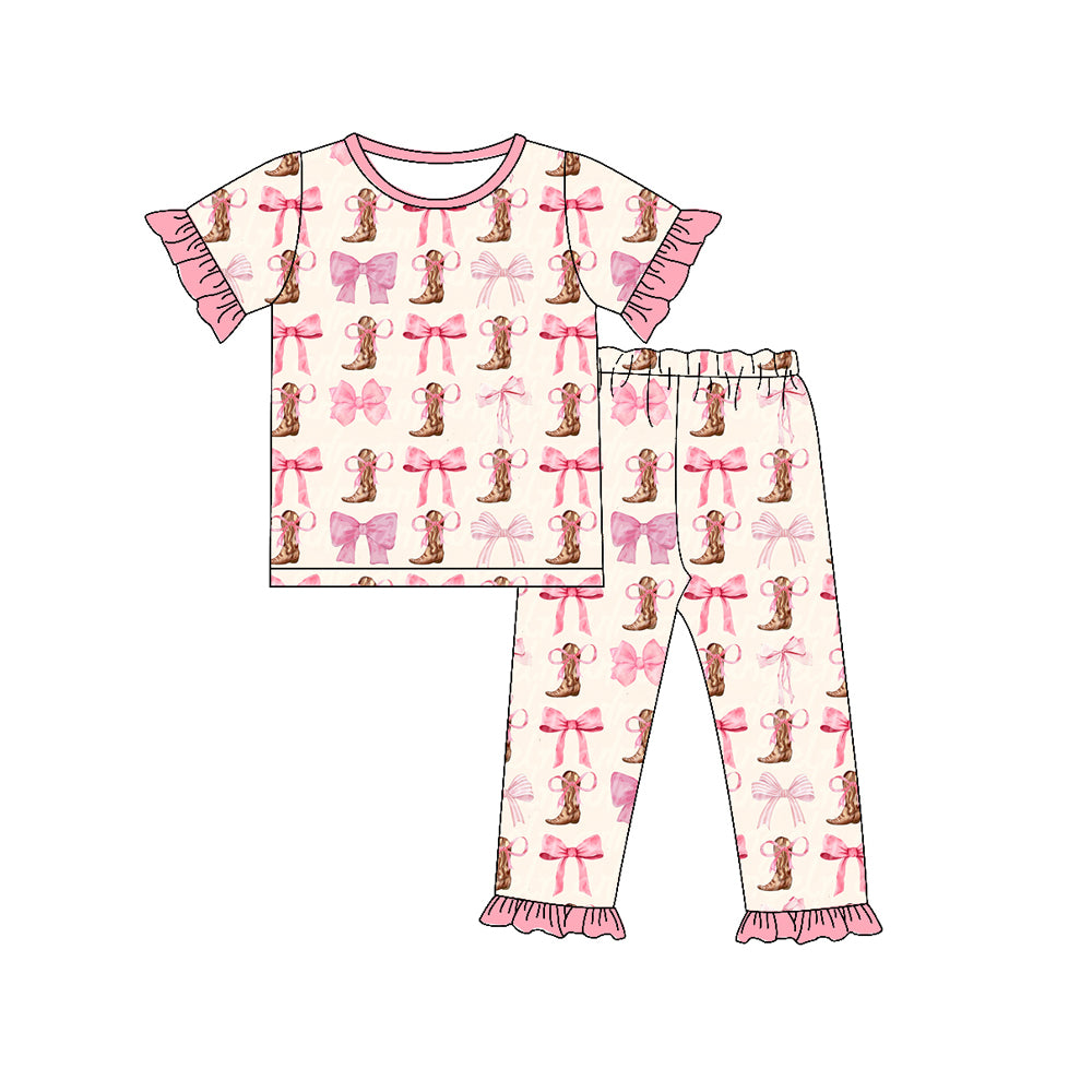 cowgirls western short sleeve pajama set