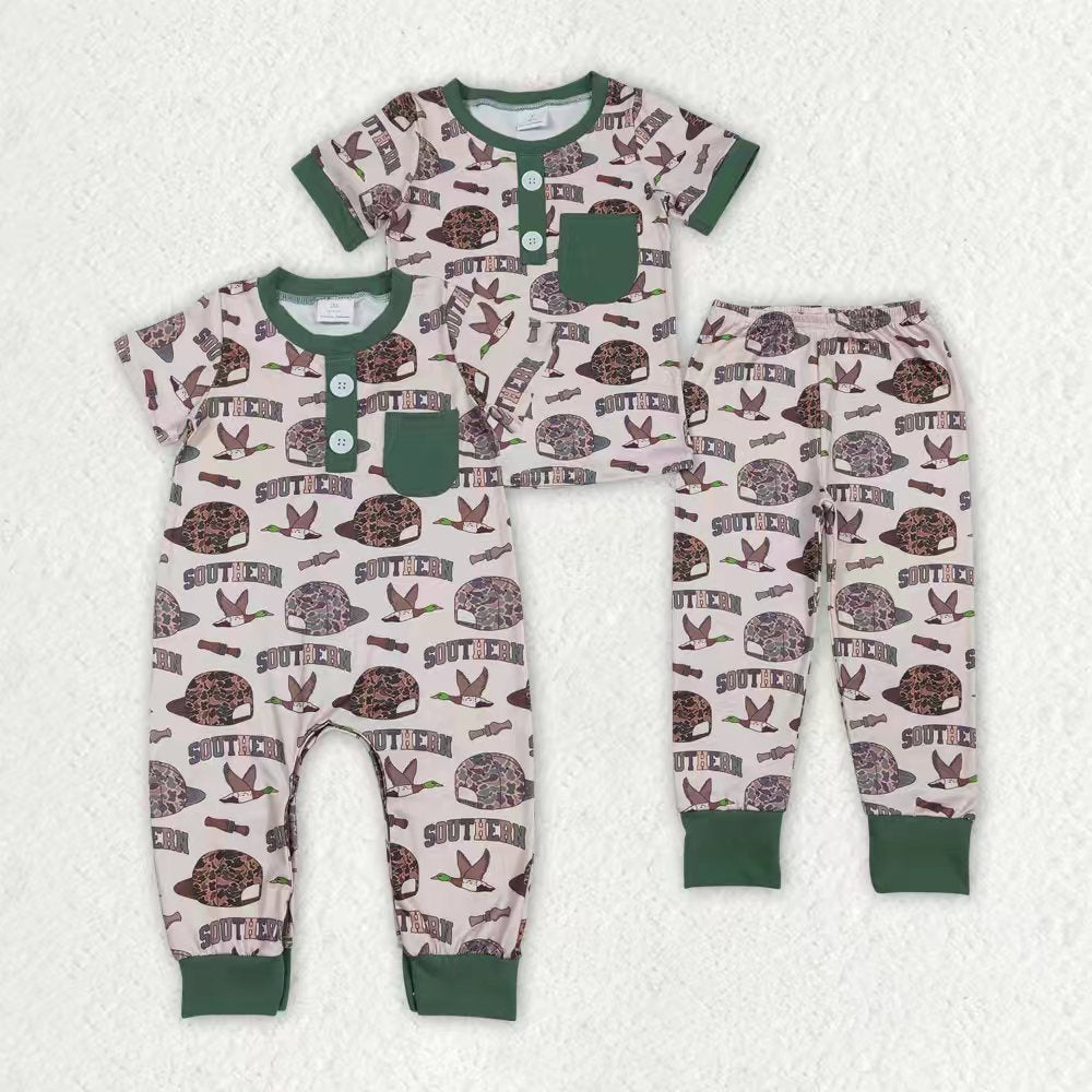Duck call southern boys short sleeve matching outfit