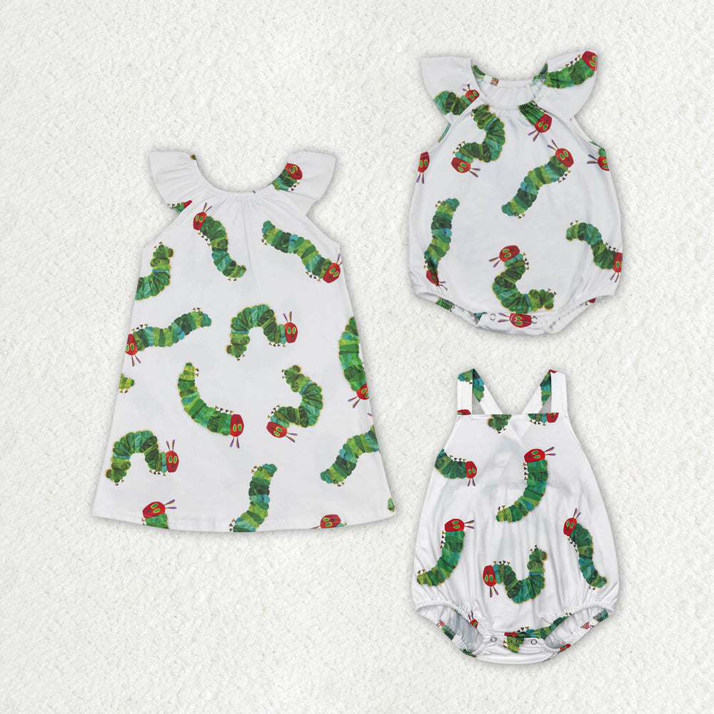 best sister baby girls grenn worm summer clothes wholesale price