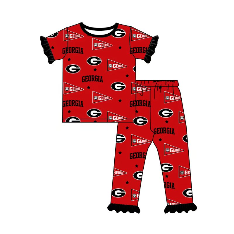 Toddle kids custom georgia team design short sleeve pajama set