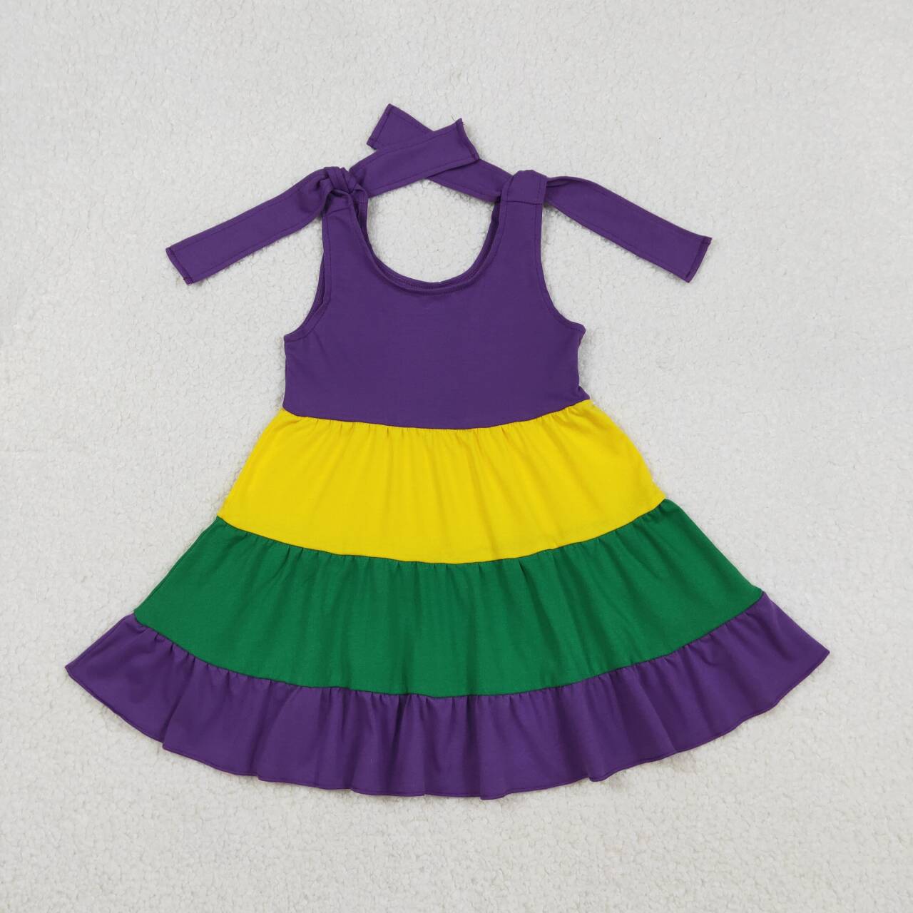 Girls Mardi Gras design dress