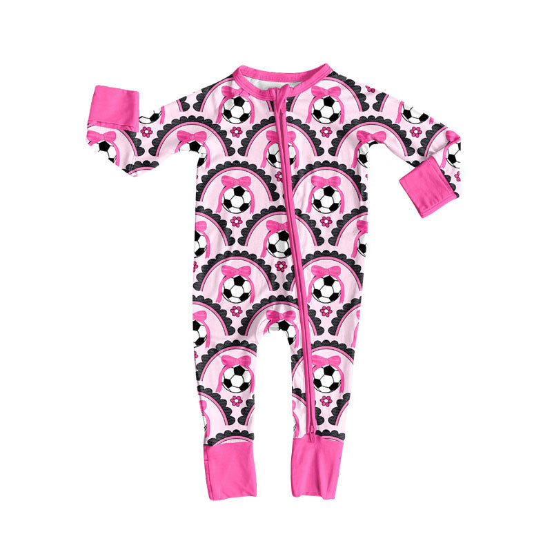 Toddle baby soccer design long sleeve romper wholesale factory price