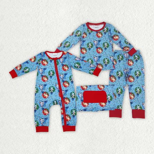 baby boy clothes christmas light blue cartoon dog pants outfit