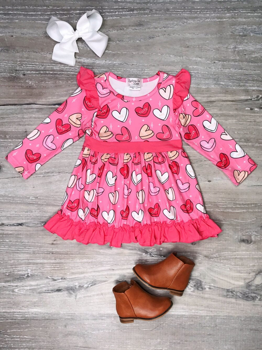 baby girls valentines heart dress