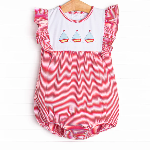 toddle girls sailboat design romper