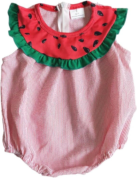 infant toddle girls watermelon romper
