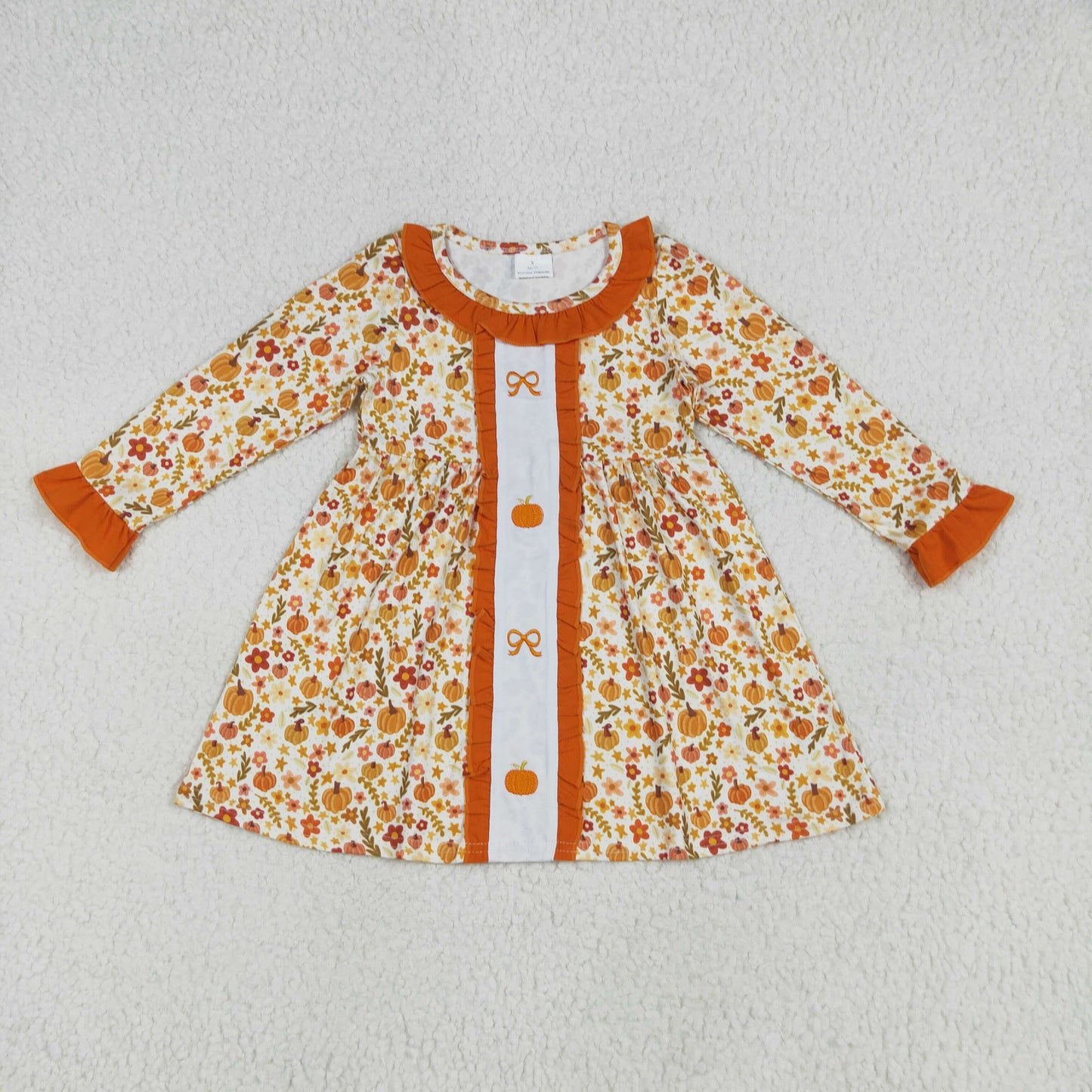 Floral pumpkin tunic top matching pants sibling set