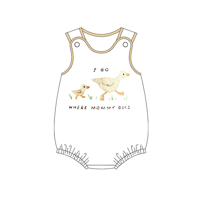 I go where mommy goes toddle boy summer romper
