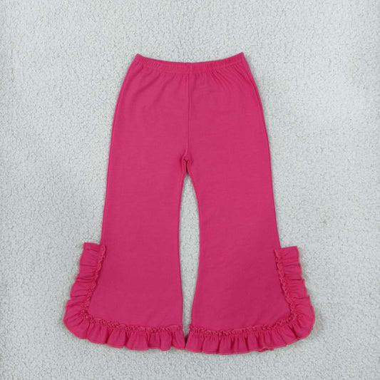 Hot pink color kids cotton leggings pants