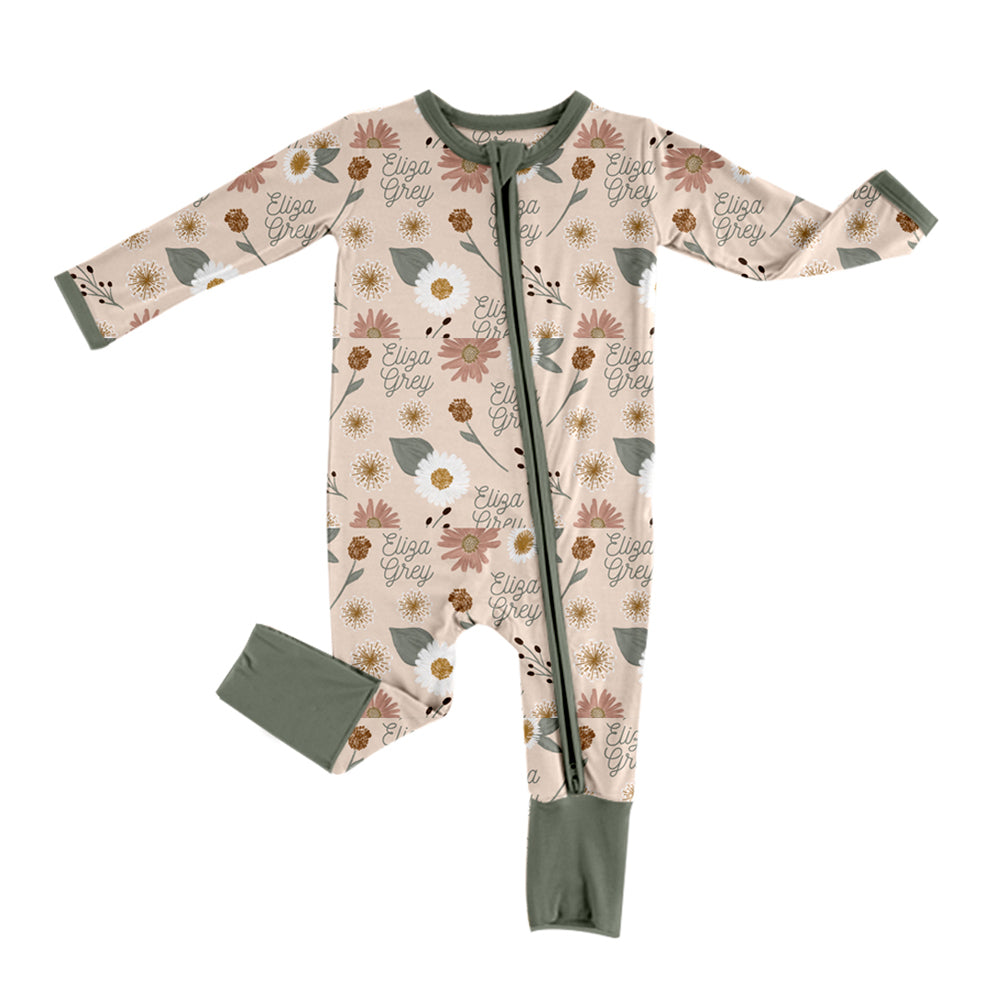 infant baby boy long sleeve zip romper