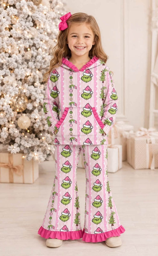 Baby girls custom Christmas design hoodie set