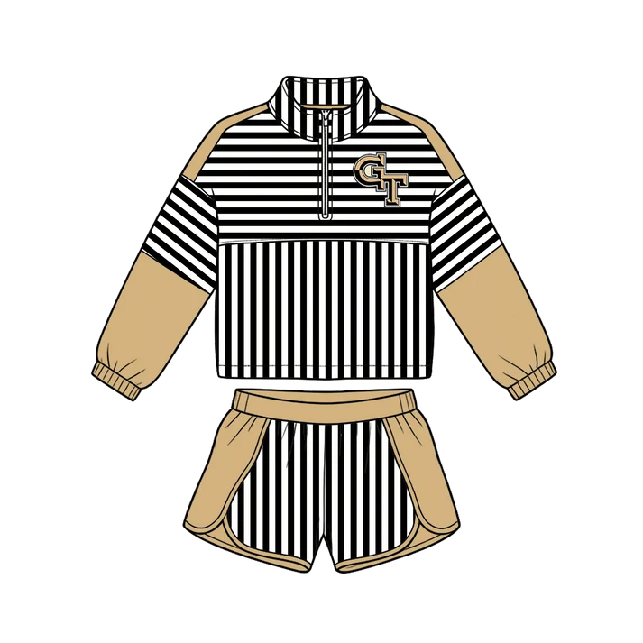 Custom GT team top matching shorts kids outfit wholesale factory price