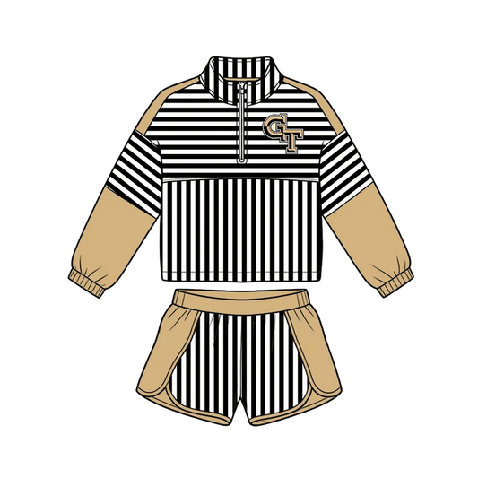 Custom GT team top matching shorts kids outfit wholesale factory price