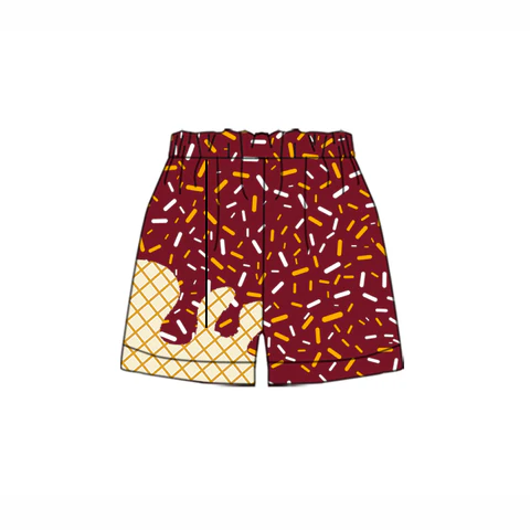 toddle baby custom team ice cream drip shorts