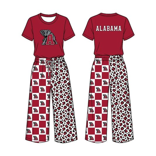 Baby girl custom team cheer design long sleeve top pants set