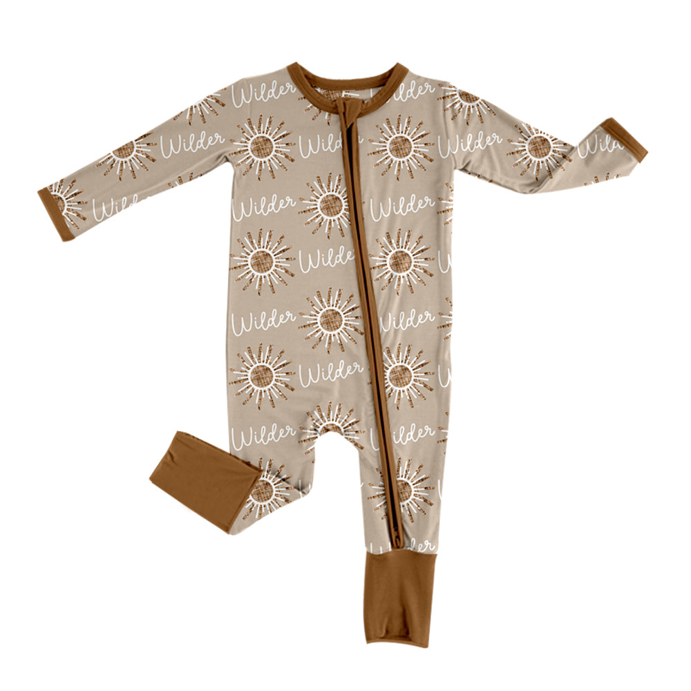infant baby boy long sleeve sunshine zip romper