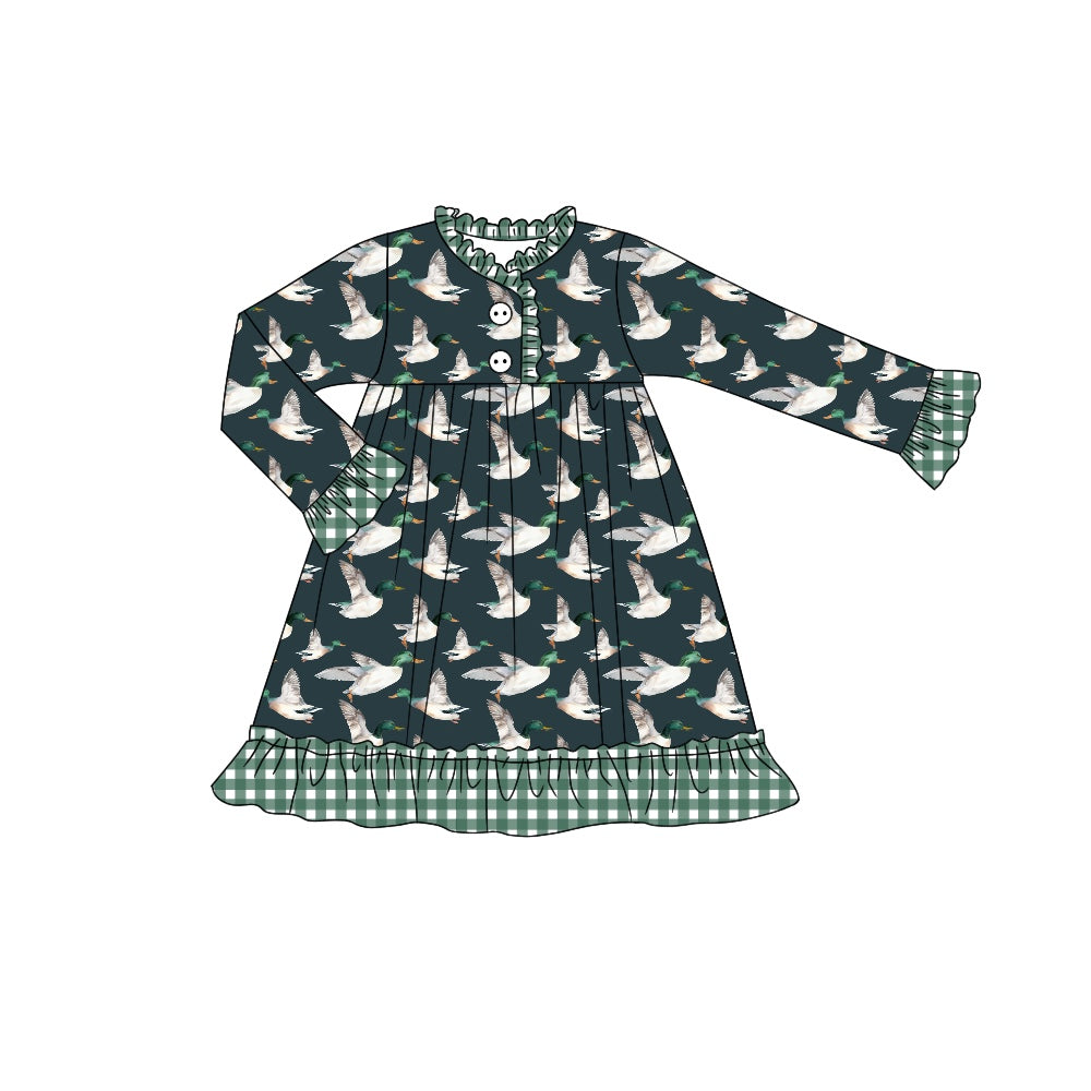 baby girl mallard duck long sleeve dress