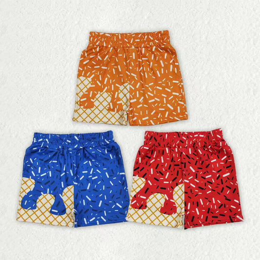 Toddle baby girl orange ice cream design summer shorts