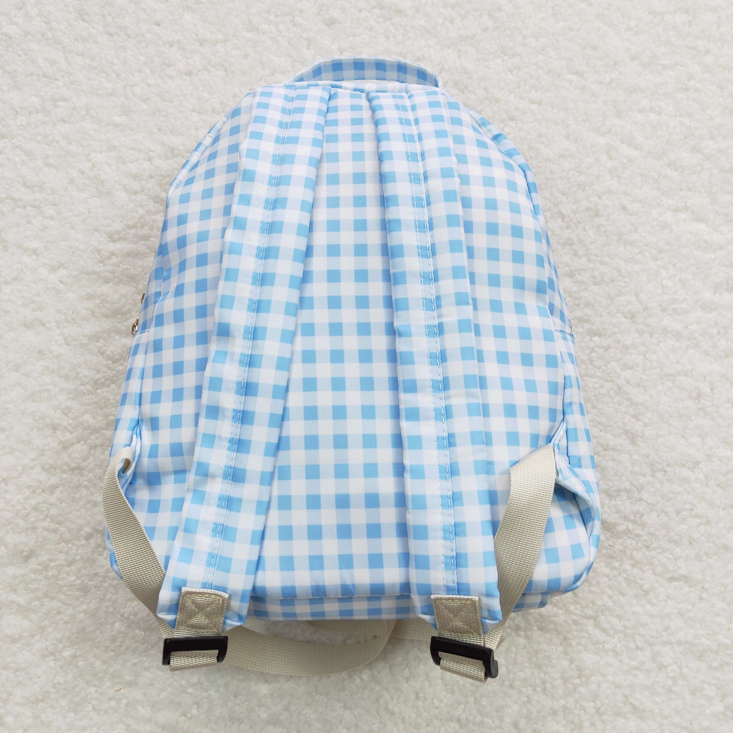 wholesale girls blue gingham backpack matching lunch box