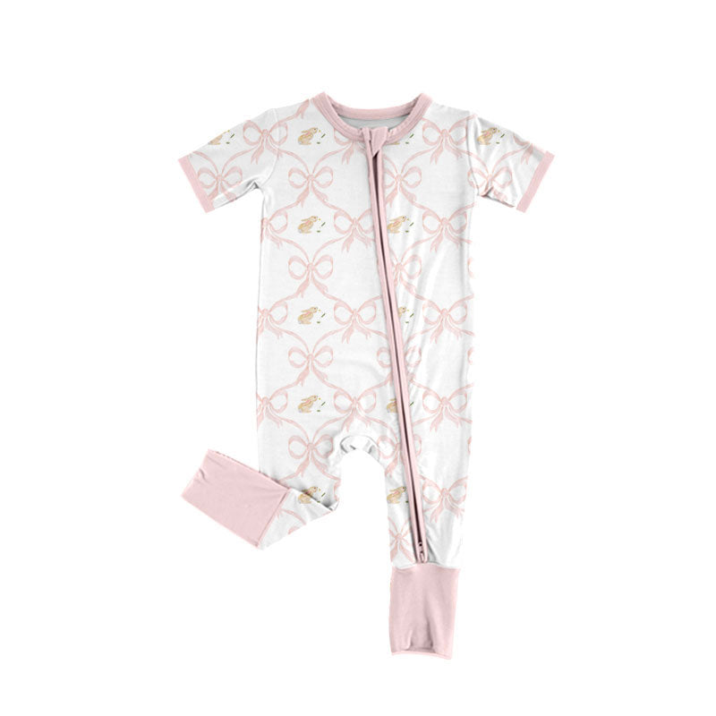 toddle baby Easter bunny zip romper wholesale factory price