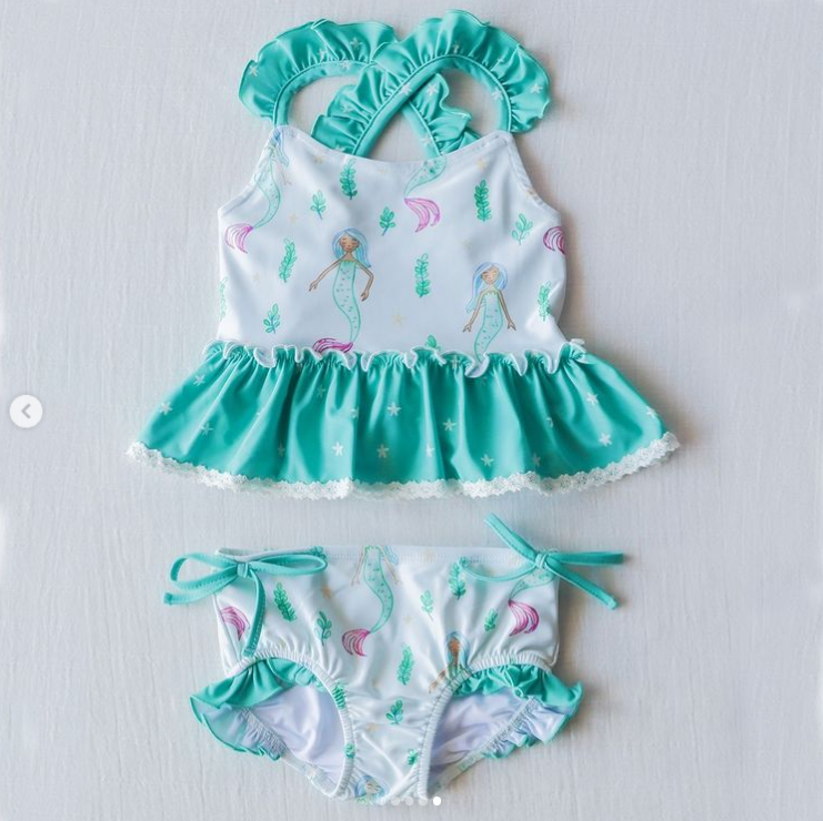baby girls summer two pieces bathing suit