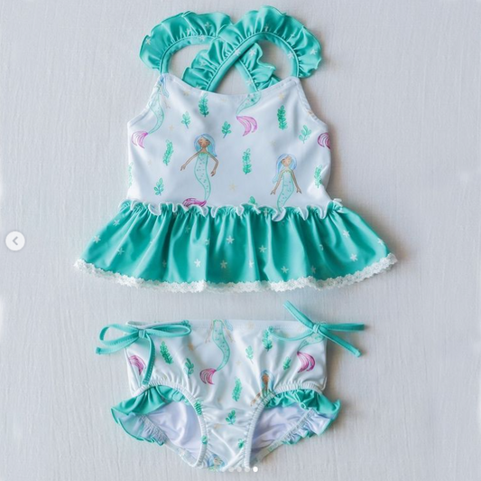 baby girls summer two pieces bathing suit