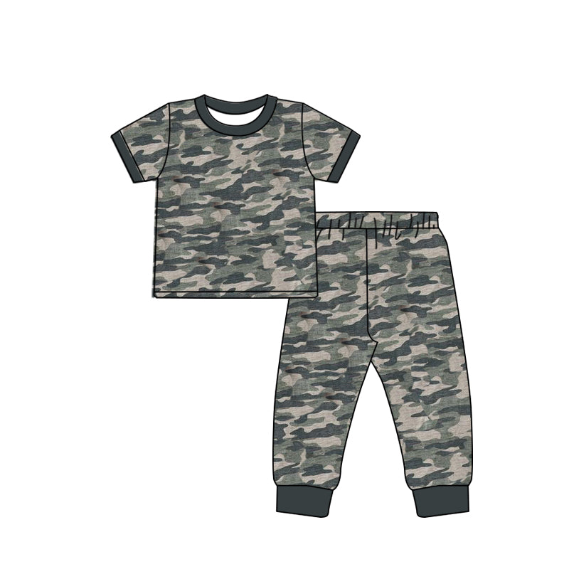 toddle baby boy short sleeve grey camo clothes