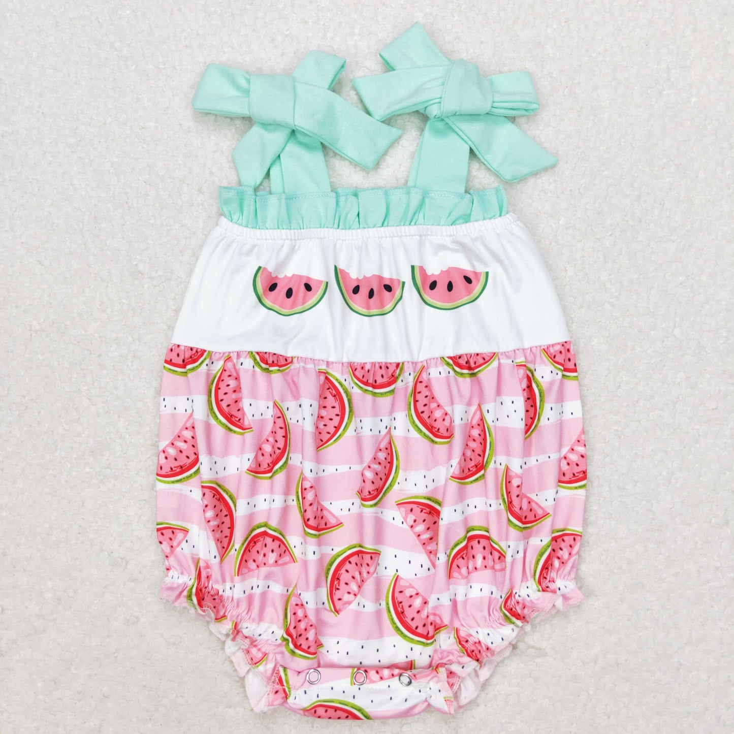 baby girls watermelon stripes romper