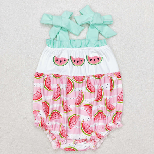 baby girls watermelon stripes romper